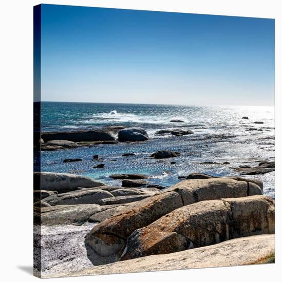 Awesome South Africa Collection Square - View of the South Atlantic Ocean II-Philippe Hugonnard-Stretched Canvas