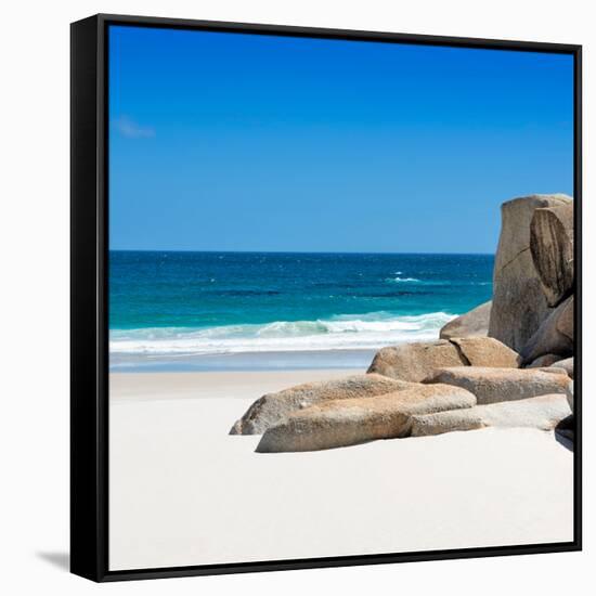 Awesome South Africa Collection Square - White Sandy Beach-Philippe Hugonnard-Framed Stretched Canvas