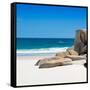 Awesome South Africa Collection Square - White Sandy Beach-Philippe Hugonnard-Framed Stretched Canvas