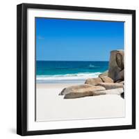 Awesome South Africa Collection Square - White Sandy Beach-Philippe Hugonnard-Framed Photographic Print