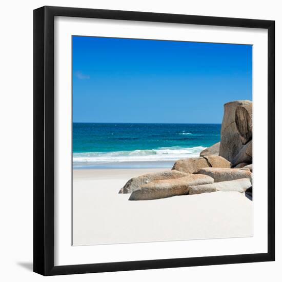 Awesome South Africa Collection Square - White Sandy Beach-Philippe Hugonnard-Framed Photographic Print