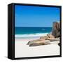 Awesome South Africa Collection Square - White Sandy Beach-Philippe Hugonnard-Framed Stretched Canvas