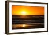 Awesome South Africa Collection - Sunset Blazing Sun over the Ocean-Philippe Hugonnard-Framed Photographic Print