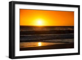 Awesome South Africa Collection - Sunset Blazing Sun over the Ocean-Philippe Hugonnard-Framed Photographic Print