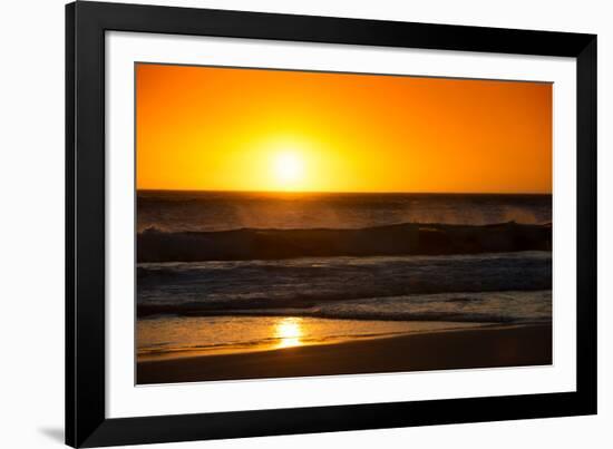 Awesome South Africa Collection - Sunset Blazing Sun over the Ocean-Philippe Hugonnard-Framed Photographic Print