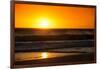 Awesome South Africa Collection - Sunset Blazing Sun over the Ocean-Philippe Hugonnard-Framed Photographic Print