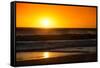 Awesome South Africa Collection - Sunset Blazing Sun over the Ocean-Philippe Hugonnard-Framed Stretched Canvas