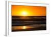 Awesome South Africa Collection - Sunset Blazing Sun over the Ocean-Philippe Hugonnard-Framed Photographic Print