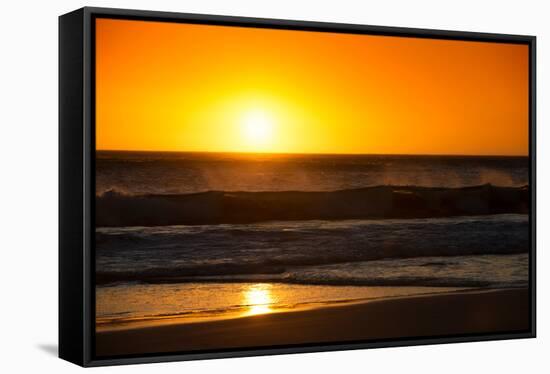 Awesome South Africa Collection - Sunset Blazing Sun over the Ocean-Philippe Hugonnard-Framed Stretched Canvas