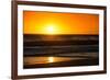 Awesome South Africa Collection - Sunset Blazing Sun over the Ocean-Philippe Hugonnard-Framed Photographic Print