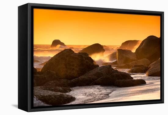 Awesome South Africa Collection - Sunset on Sea Stacks-Philippe Hugonnard-Framed Stretched Canvas