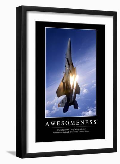 Awesomeness: Inspirational Quote and Motivational Poster-null-Framed Premium Photographic Print