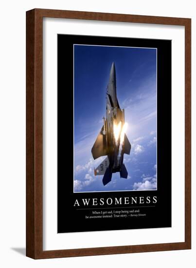 Awesomeness: Inspirational Quote and Motivational Poster-null-Framed Photographic Print