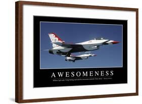 Awesomeness: Inspirational Quote and Motivational Poster-null-Framed Photographic Print