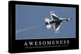 Awesomeness: Inspirational Quote and Motivational Poster-null-Stretched Canvas