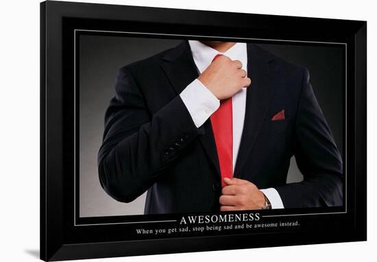 Awesomeness Motivational Poster-null-Framed Poster