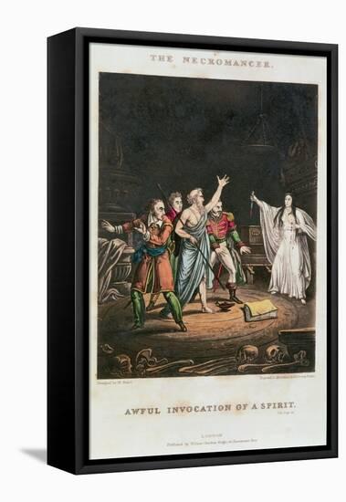 Awful Invocation of a Spirit, Illustration to 'The Necromancer', Engraved by George Russell-Alexander Fussel-Framed Stretched Canvas