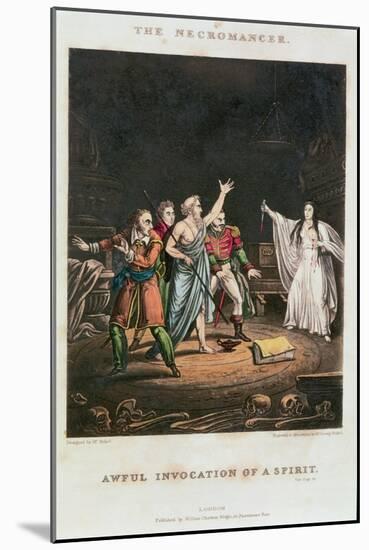 Awful Invocation of a Spirit, Illustration to 'The Necromancer', Engraved by George Russell-Alexander Fussel-Mounted Giclee Print