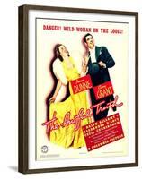 Awful Truth, Irene Dunne, Cary Grant on Window Card, 1937-null-Framed Photo