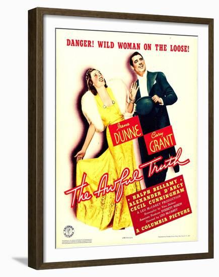 Awful Truth, Irene Dunne, Cary Grant on Window Card, 1937-null-Framed Photo