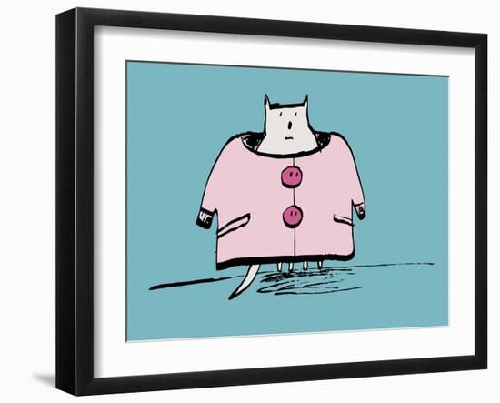 Awkward Cat-Carla Martell-Framed Giclee Print