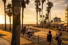 View Of Venice Beach And Boardwalk During Sunset-Axel Brunst-Photographic Print