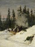 Sledge Riding and Skiing-Axel Hjalmar Ender-Stretched Canvas