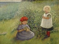 Girl raking hay-Axel Hjalmar Ender-Giclee Print