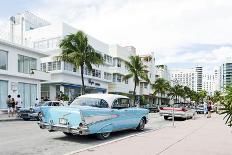 Chevrolet Bel Air, Year of Manufacture 1957, the Fifties, American Vintage Car, Ocean Drive-Axel Schmies-Photographic Print