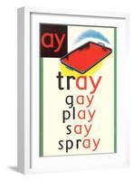 AY in Tray-null-Framed Art Print