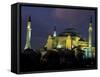 Aya Sofya (Sancta Sophia) at night, Istanbul, Turkey-Keren Su-Framed Stretched Canvas