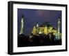 Aya Sofya (Sancta Sophia) at night, Istanbul, Turkey-Keren Su-Framed Photographic Print