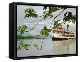 Ayapua Riverboat Making Way Up Amazon River at End of Earthwatch Expedition to Lago Preto, Peru-Paul Harris-Framed Stretched Canvas