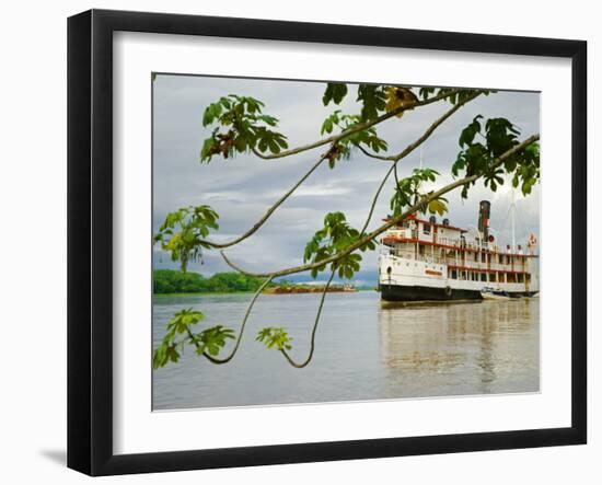 Ayapua Riverboat Making Way Up Amazon River at End of Earthwatch Expedition to Lago Preto, Peru-Paul Harris-Framed Photographic Print