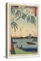 Ayase River and Kanegafuchi, 1857-Utagawa Hiroshige-Stretched Canvas