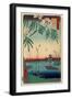 Ayasegawa Kanegafuchi-Utagawa Hiroshige-Framed Premium Giclee Print