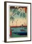 Ayasegawa Kanegafuchi-Utagawa Hiroshige-Framed Giclee Print