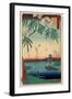 Ayasegawa Kanegafuchi-Utagawa Hiroshige-Framed Giclee Print