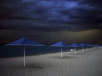 Umbrella Blues-Aydin Aksoy-Framed Stretched Canvas