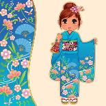 Kimono Girl-ayelet keshet-Stretched Canvas