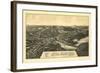 Ayer, Massachusetts - Panoramic Map-Lantern Press-Framed Art Print