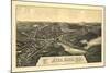 Ayer, Massachusetts - Panoramic Map-Lantern Press-Mounted Art Print