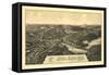 Ayer, Massachusetts - Panoramic Map-Lantern Press-Framed Stretched Canvas