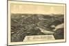 Ayer, Massachusetts - Panoramic Map-Lantern Press-Mounted Art Print