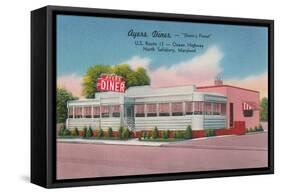 Ayer's Diner, North Salisbury, Maryland-null-Framed Stretched Canvas