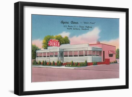 Ayer's Diner, North Salisbury, Maryland-null-Framed Art Print