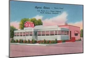 Ayer's Diner, North Salisbury, Maryland-null-Mounted Art Print