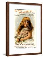 Ayer's Sarsaparilla, Ayers Tonics Water Will Cure You, Makes the Weak Strong, USA, 1890-null-Framed Giclee Print