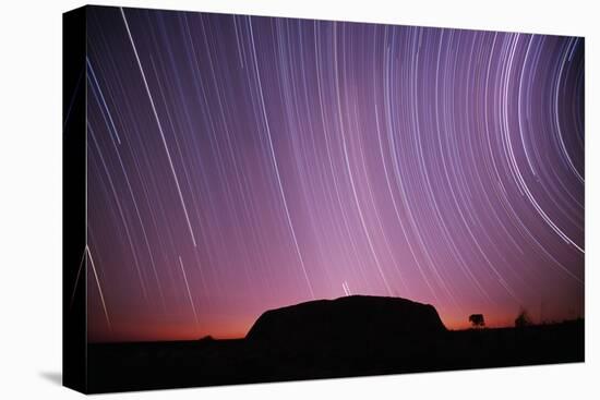 Ayers Rock and Star Trails, Ulru - Kata Tjuta National Park, Australia-null-Stretched Canvas