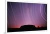 Ayers Rock and Star Trails, Ulru - Kata Tjuta National Park, Australia-null-Framed Photographic Print